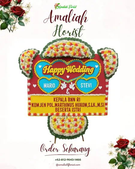 Papan Bunga Pernikahan Plipir
